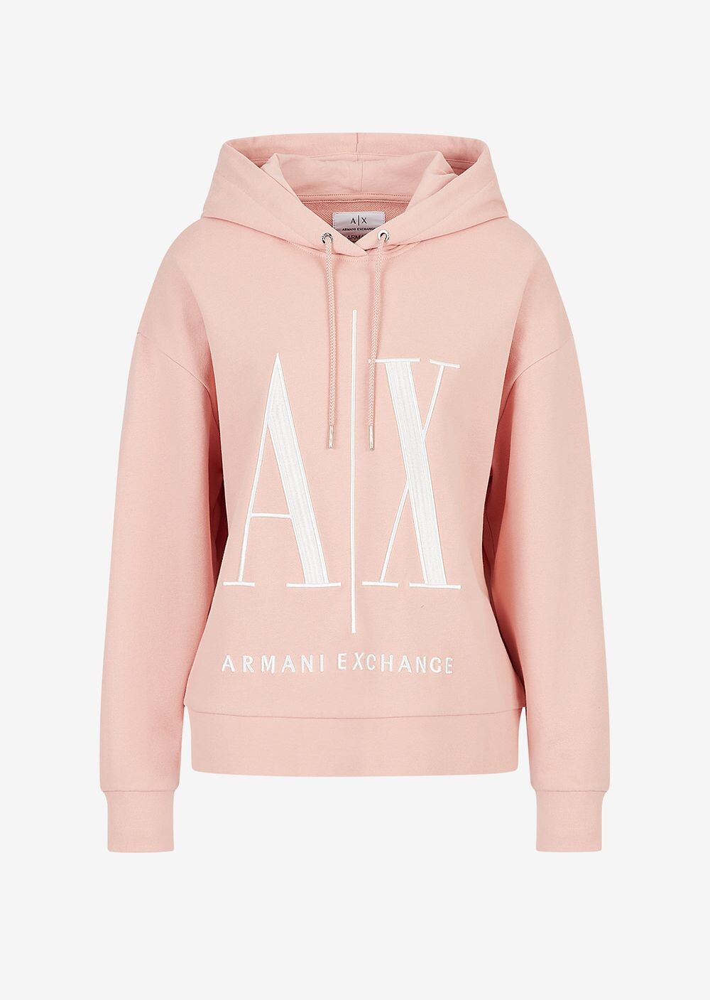 

Толстовка с капюшоном и логотипом Icon Armani Exchange, розовый