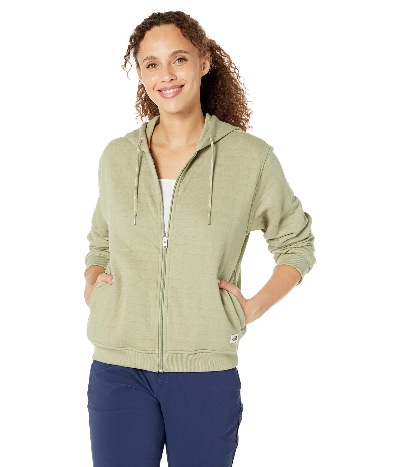

Худи The North Face, Longs Peak Quilted Full Zip Hoodie, Серый