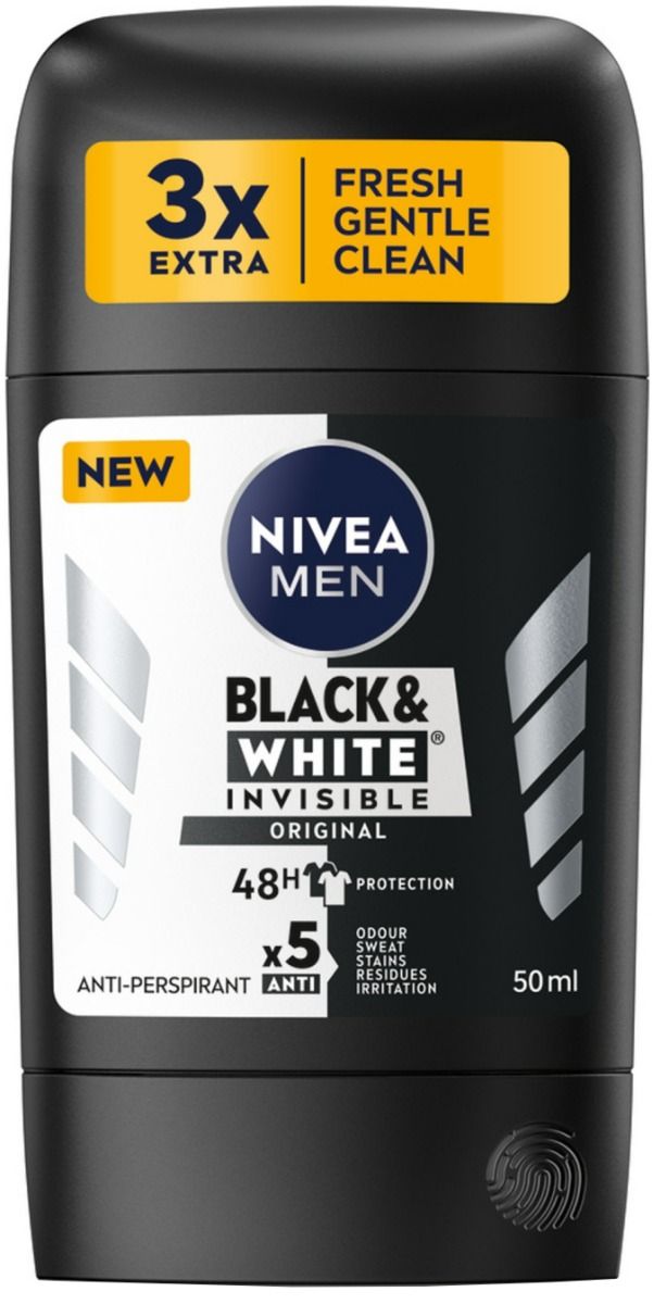 цена Nivea Men Black&White Original антиперспирант для мужчин, 50 ml