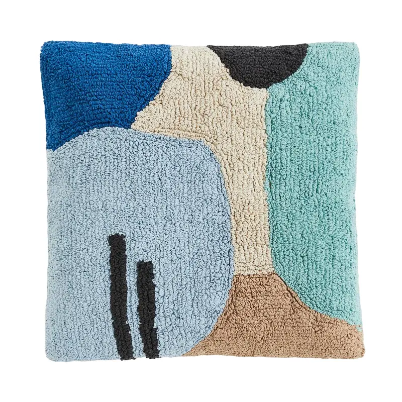 

Чехол для декоративной подушки H&M Home Tufted Cotton, голубой/мультиколор