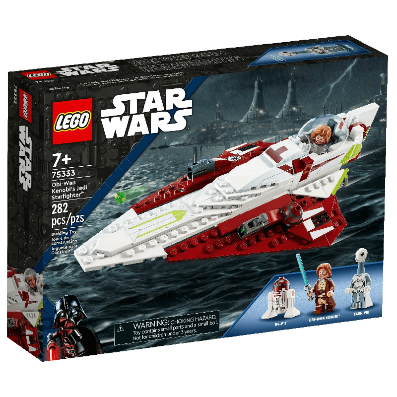 Конструктор LEGO Star Wars 75333 Истребитель Оби Ван Кеноби комплект со светодиодной подсветкой для 75333 конструктора оби ван кеноби джедаи звездный истребитель набор деталей без модели игрушки для