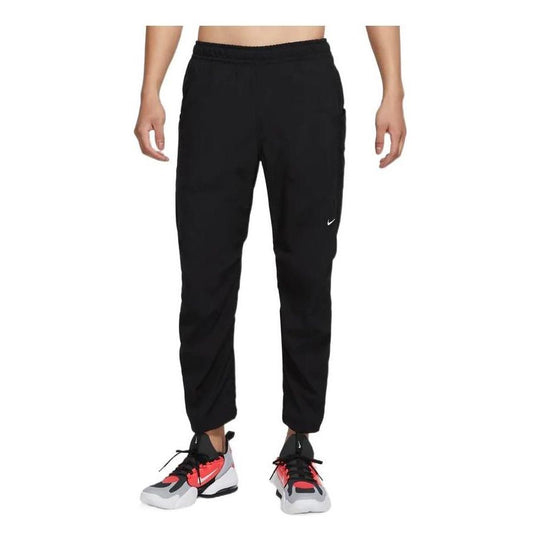 Спортивные брюки Men's Nike Dri-Fit Solid Color Logo Black DQ4823-010, черный штаны nike dri fit essential quick dry tight running sports fitness pants black черный