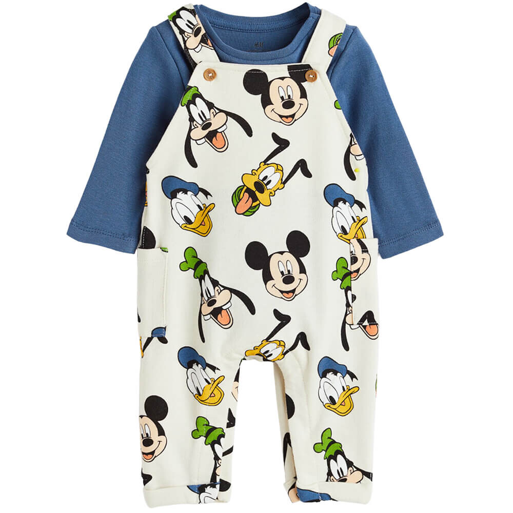 

Комплект H&M Disney Cotton, 2 предмета, белый/синий