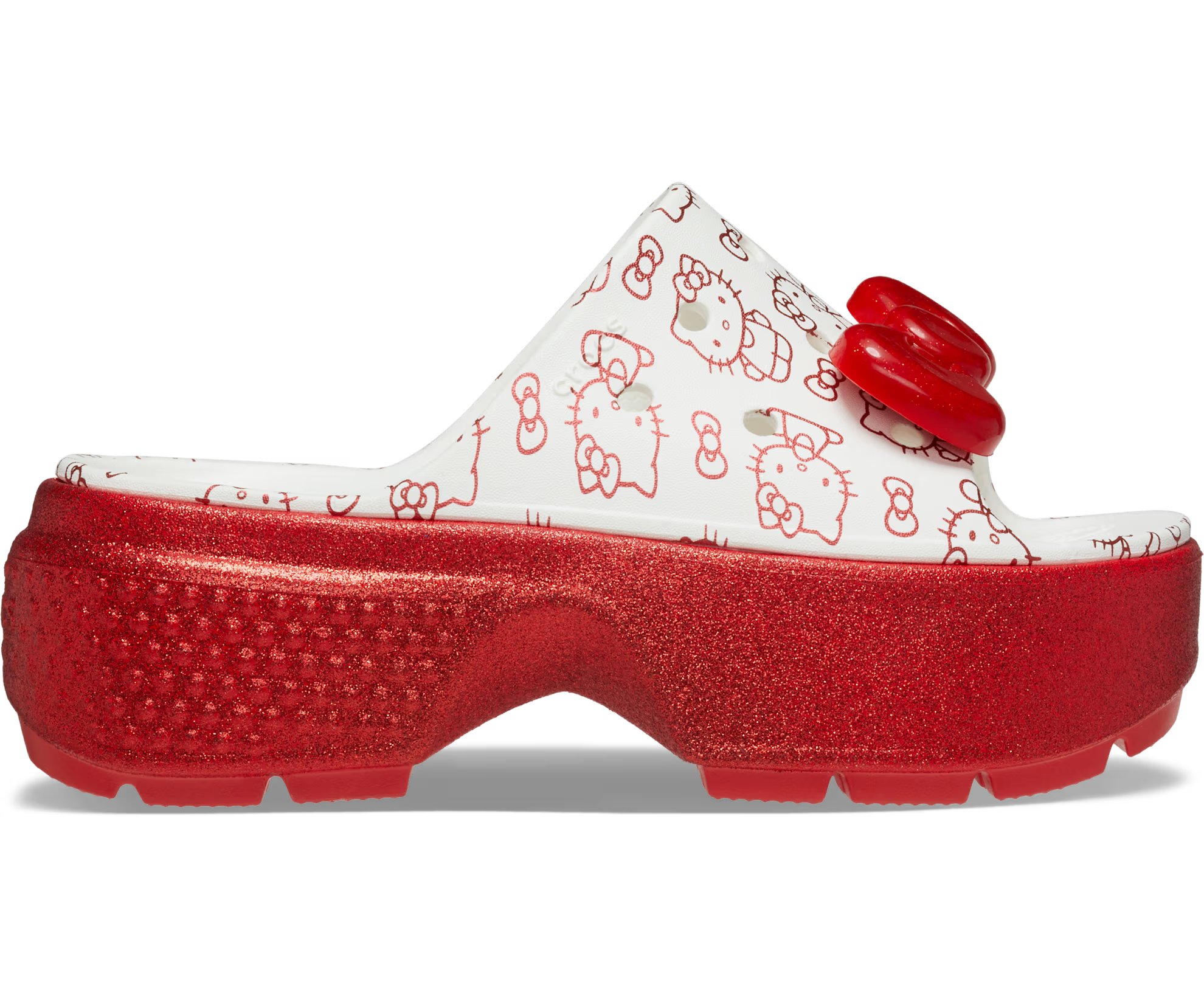 Сабо Crocs x Hello Kitty Stomp, белый/красный кружка hello kitty сердечки пластиковая 350 мл