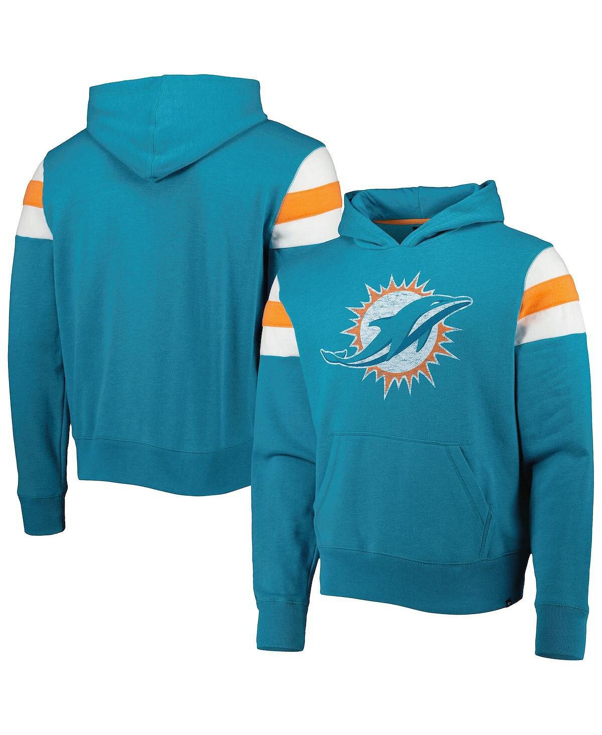 

Мужская толстовка с капюшоном aqua miami dolphins premier nico '47 Brand