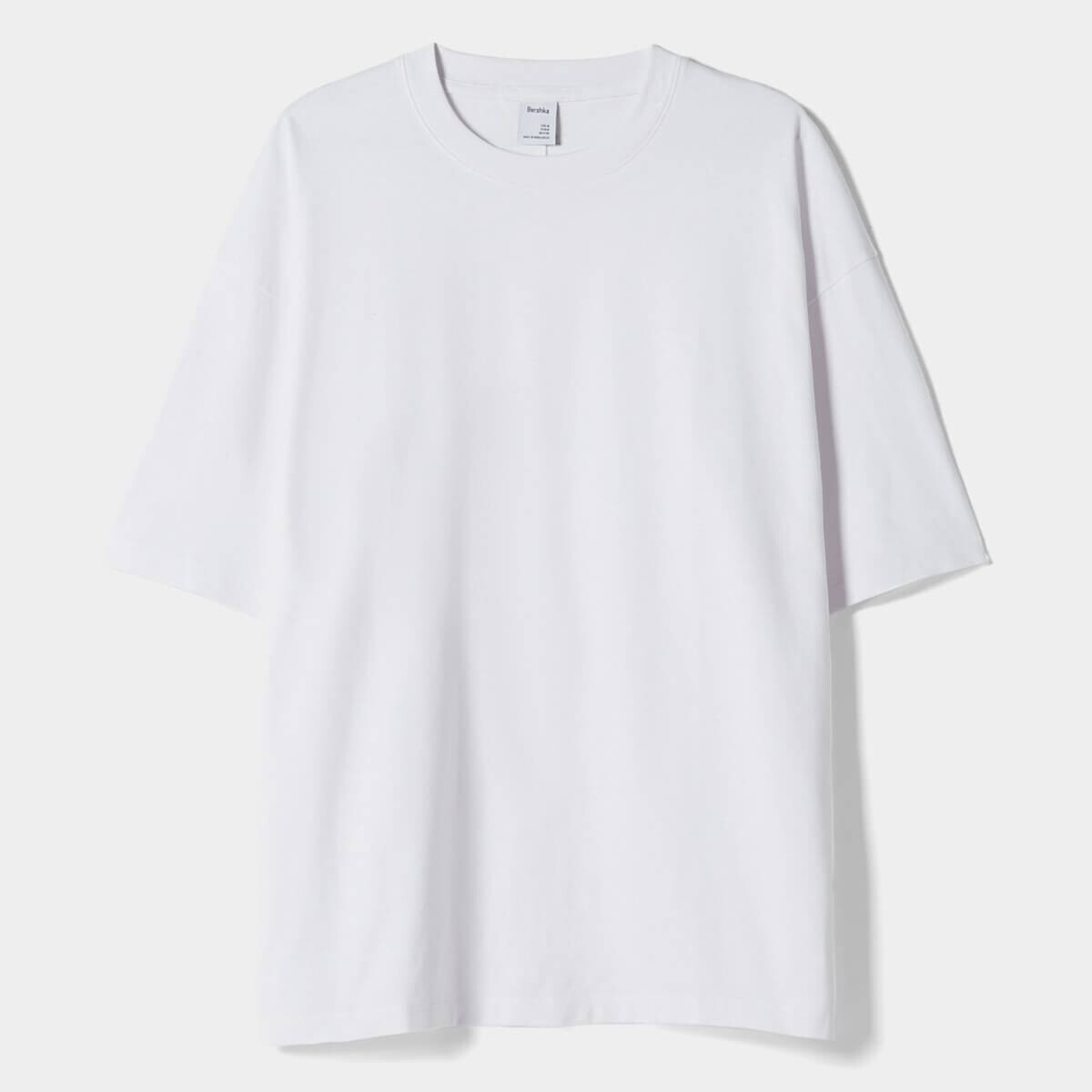 

Футболка Bershka Oversized Short Sleeve, белый