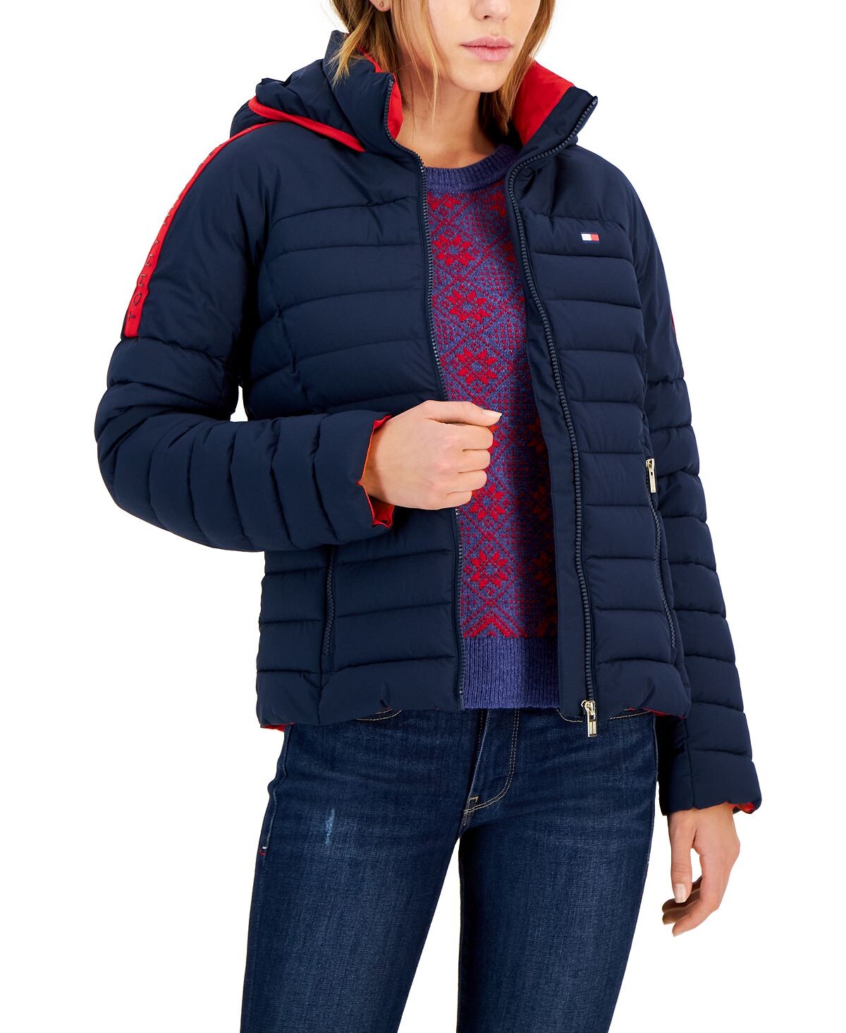 

Женское пальто с капюшоном packable logo Tommy Hilfiger, мульти