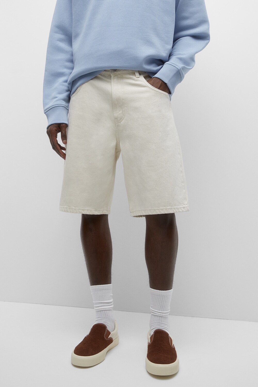 

Шорты Pull&Bear Jogger, экрю
