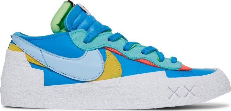 Кроссовки Nike KAWS x sacai x Blazer Low 'Neptune Blue', синий - фото