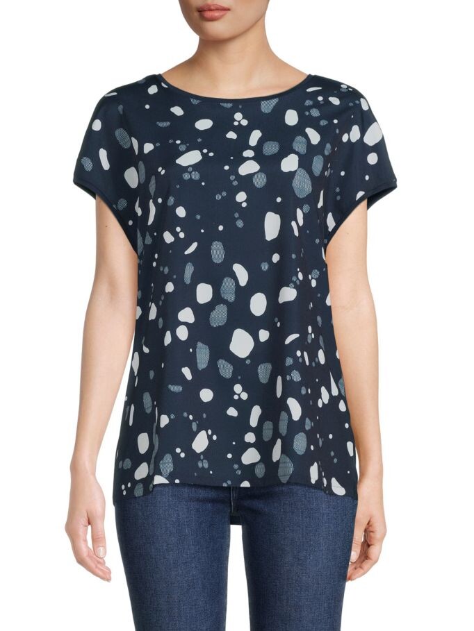 

Топ Ted Baker London Lotee с абстрактным принтом, navy