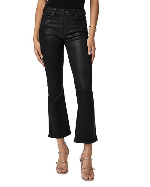 

Джинсы Claudine Ankle Kick Flare в цвете Black Fog Lux Coated PAIGE, цвет Black