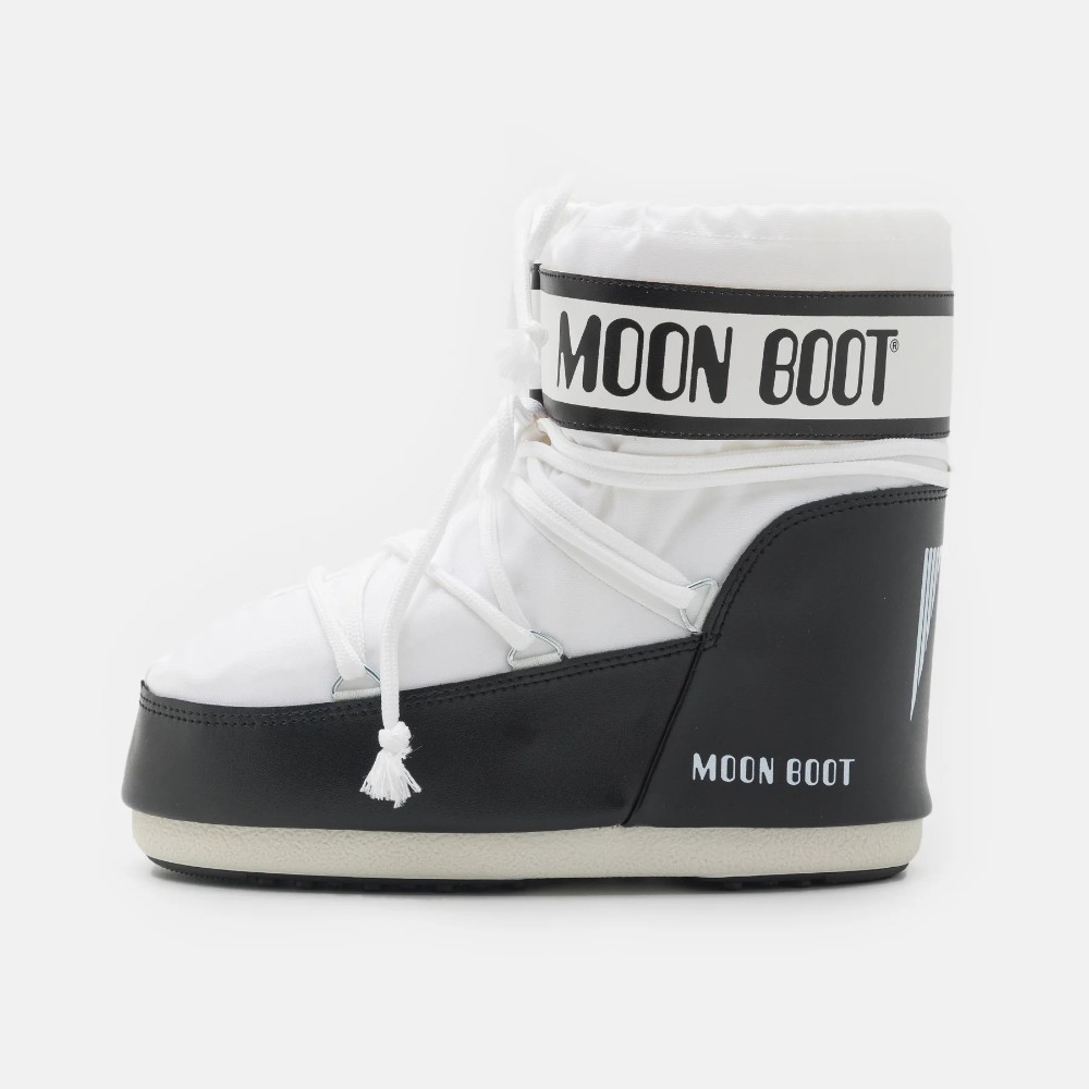 Полусапоги Moon Boot Icon Low, белый/черный ботинки moon boot icon low pony цвет cow print