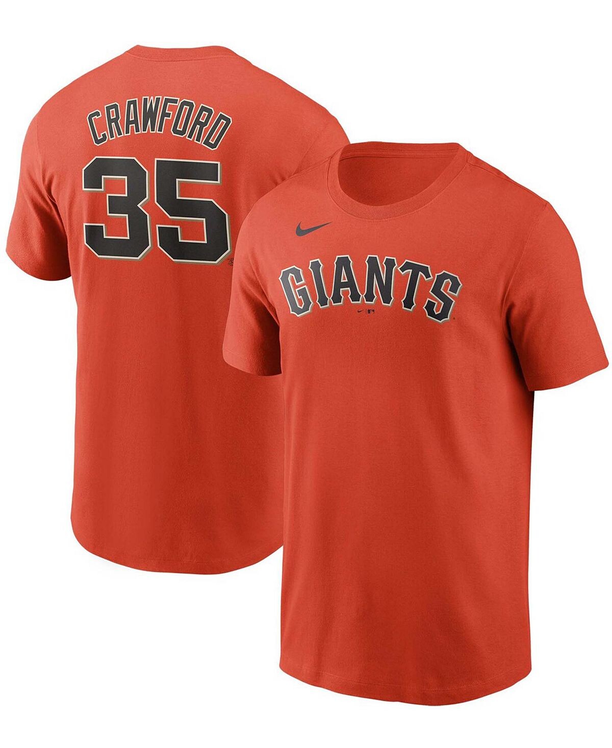 

Мужская футболка brandon crawford orange san francisco giants name number team Nike