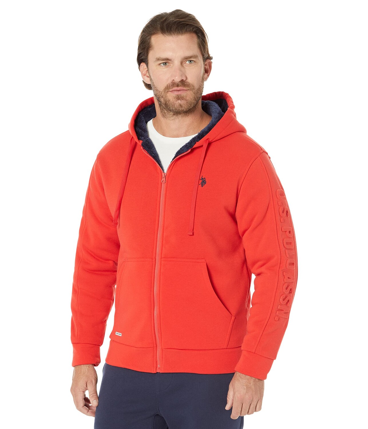 

Худи U.S. POLO ASSN., Embossed Wordmark Hoodie, Красный