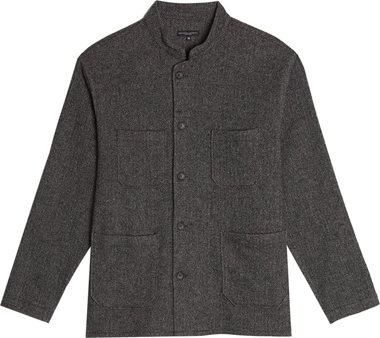 

Рубашка Engineered Garments Poly Wool Herringbone Dayton Shirt 'Grey', серый