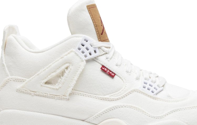 Jordan 4 x levis hot sale white