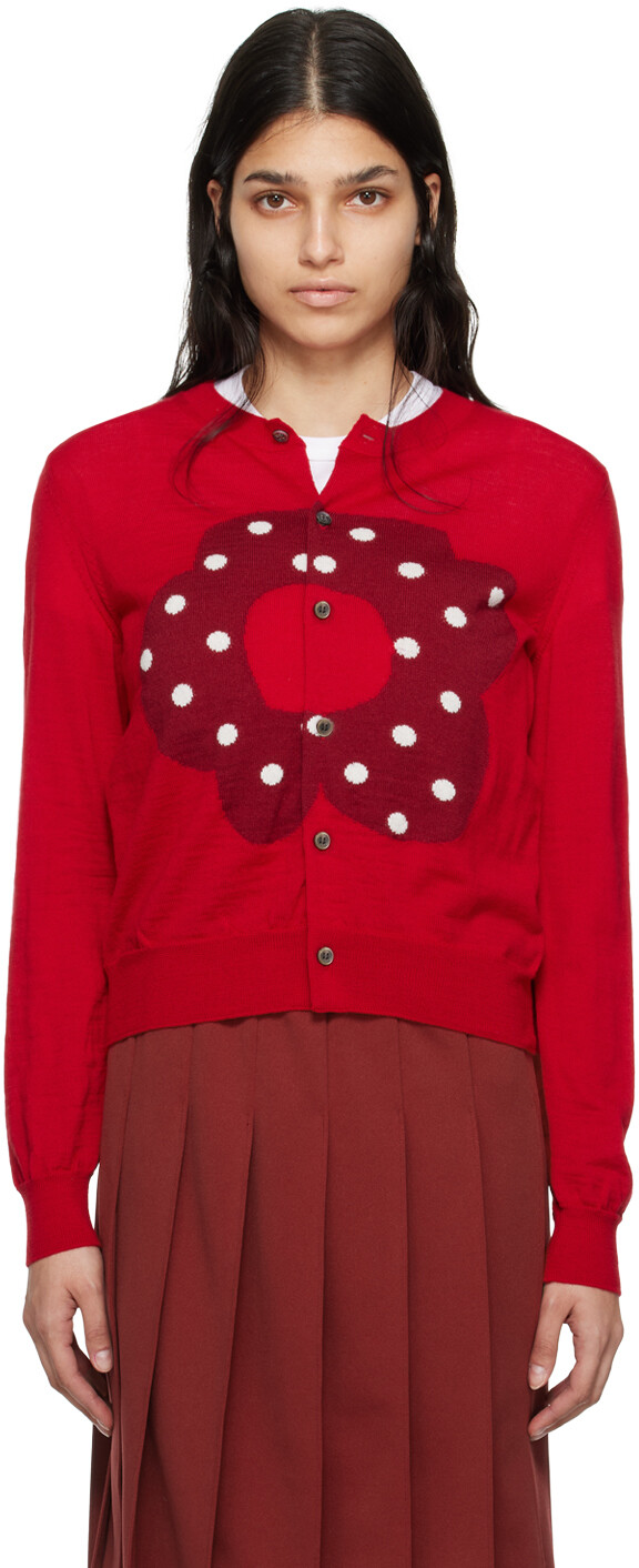 

Кардиган с красным цветком Comme des Garçons Girl