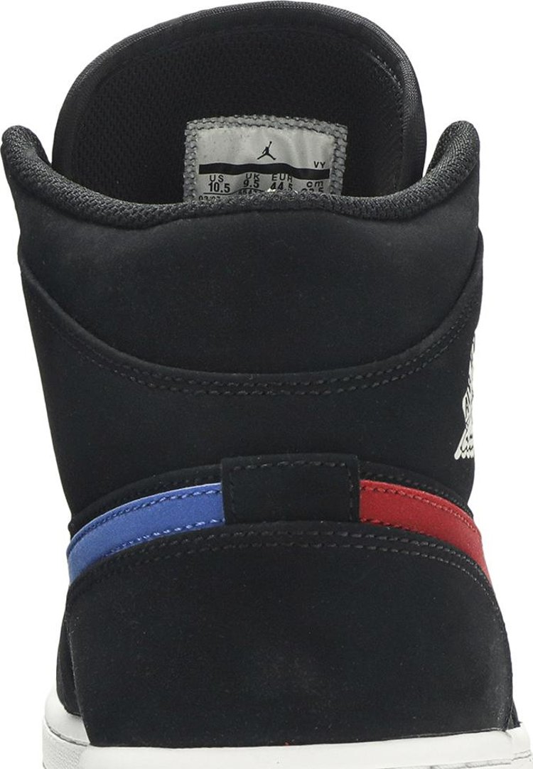 Jordan 1 mid on sale multicolor swoosh black