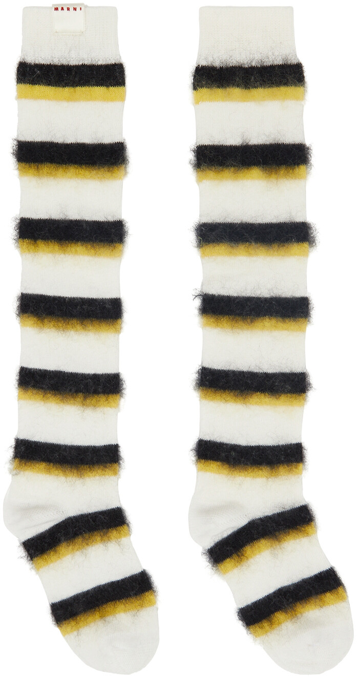 

Носки Off-White в полоску Marni