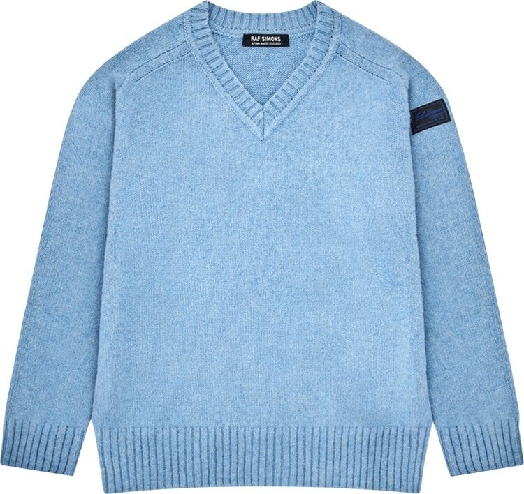 

Толстовка Raf Simons Striped Mohair Crew Knit 'Blue', синий