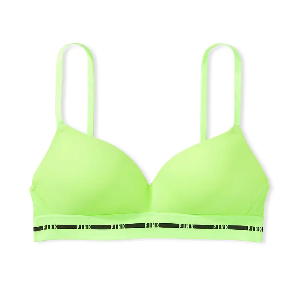 

Бюстгальтер Victoria's Secret Pink Wear Everywhere Wireless Push-up, светло-зеленый