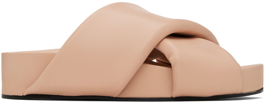 

Розовые массивные сандалии с запахом Jil Sander
