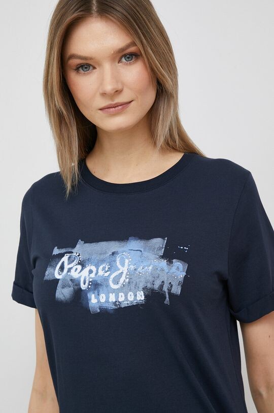 

Хлопковая футболка Goldie Pepe Jeans, темно-синий