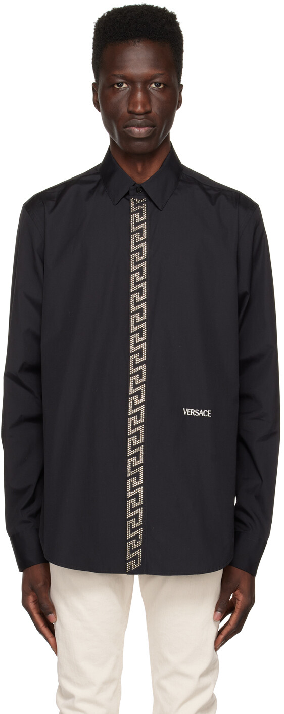 

Черная рубашка с шипами Versace