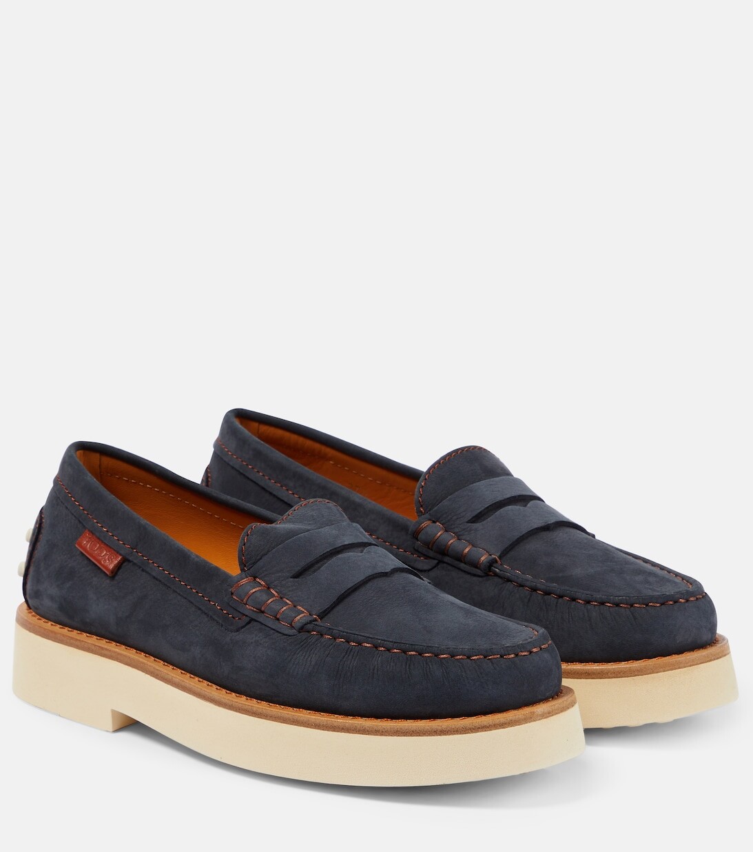 

Замшевые лоферы Tod's, синий