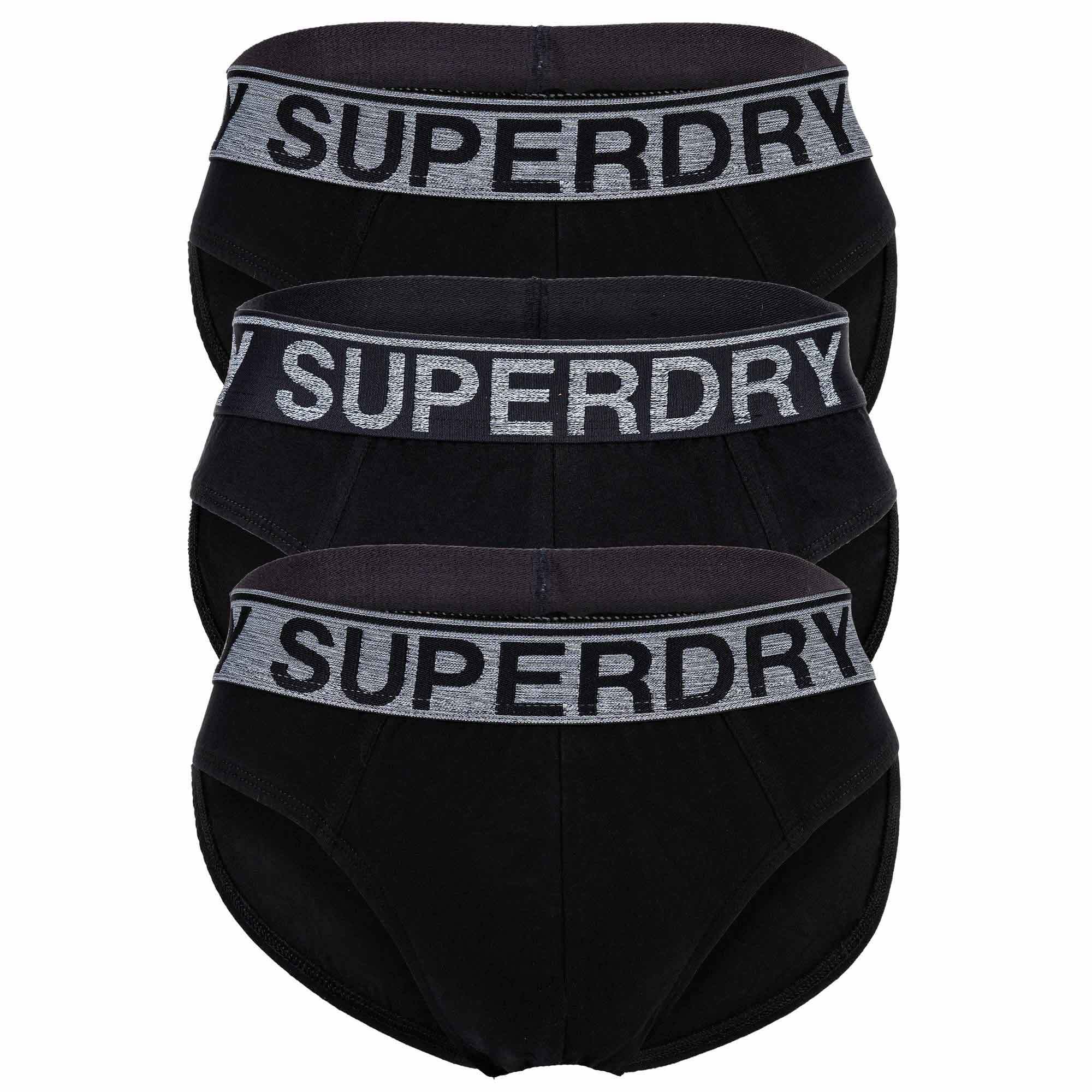Трусы Superdry 3er Pack, черный трусы superdry 3er pack темно синий