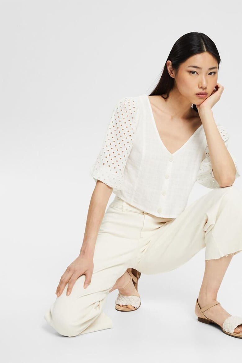 

Брюки выше щиколотки с широкой штаниной Edc By Esprit, белый