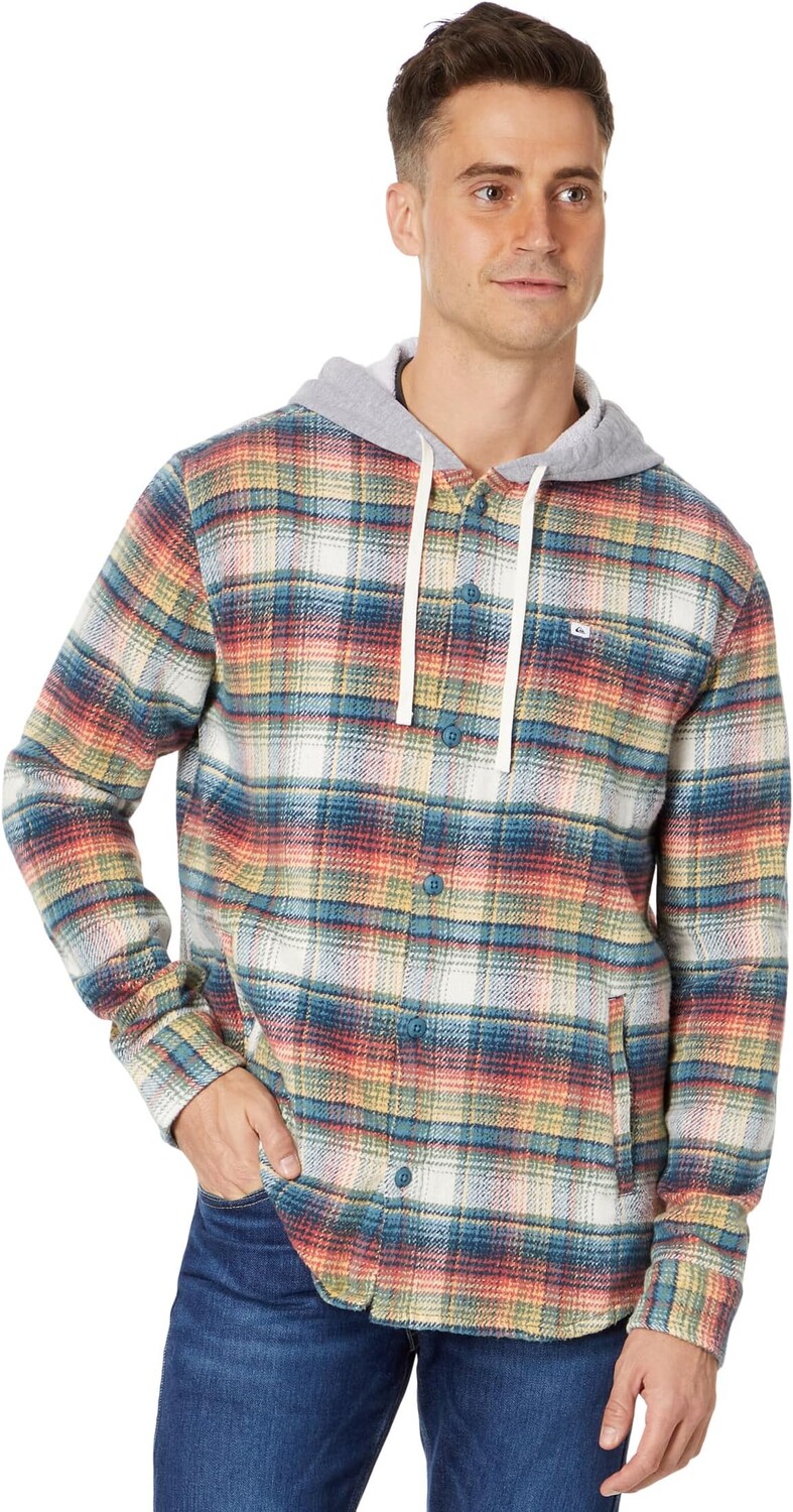

Рубашка Briggs Hooded Flannel Quiksilver, цвет Mineral Red Briggs Flannel