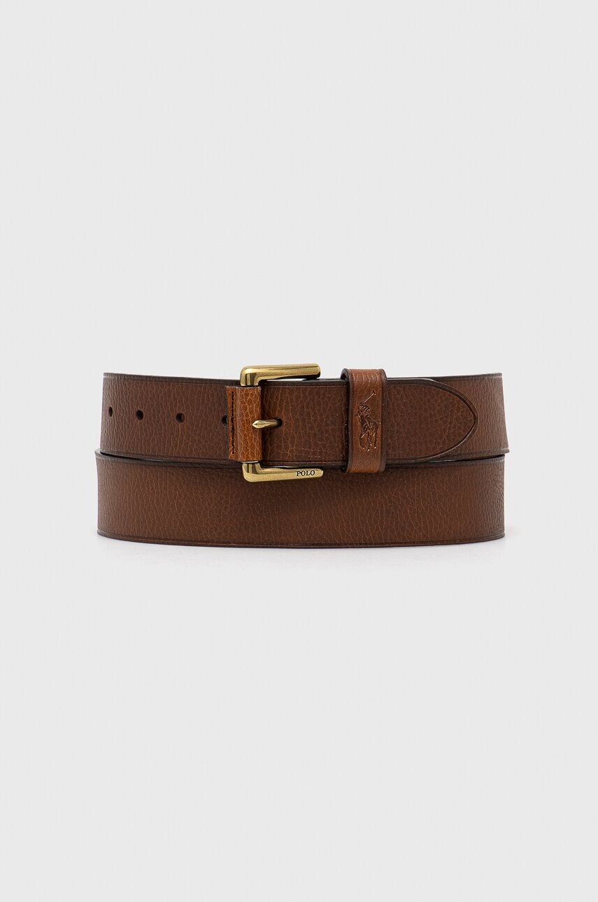 

Кожаный ремень Polo Ralph Lauren, коричневый