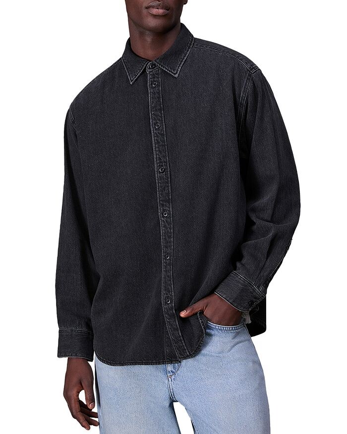 

Джинсовая рубашка на пуговицах rag &bone Matthew rag & bone, черный