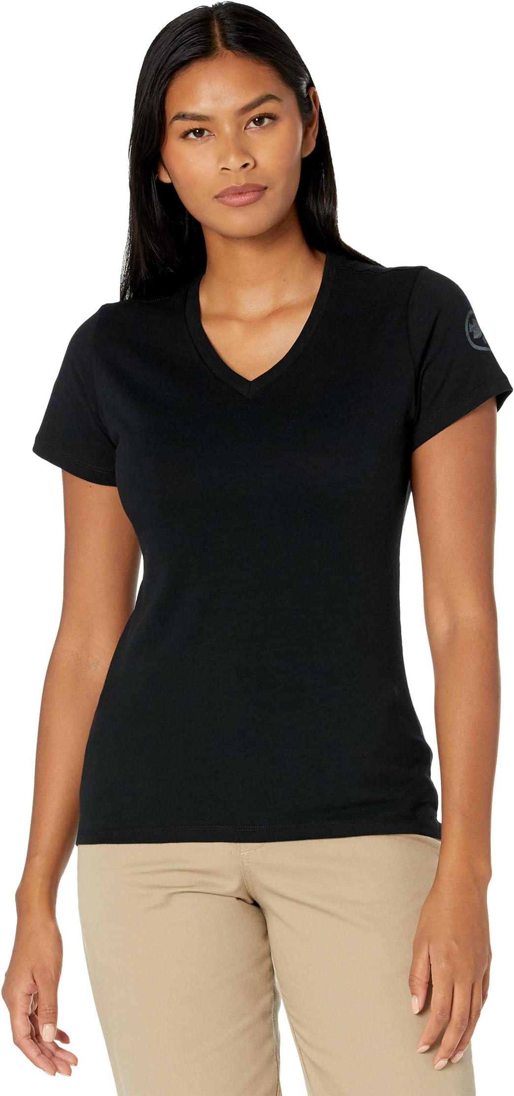 цена Однотонная футболка с V-образным вырезом Dovetail Workwear, черный