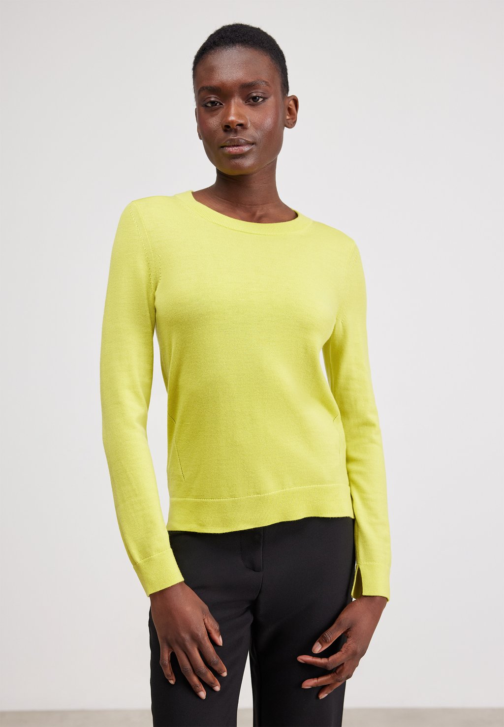 Вязаный свитер FEGANASI BOSS, цвет medium yellow