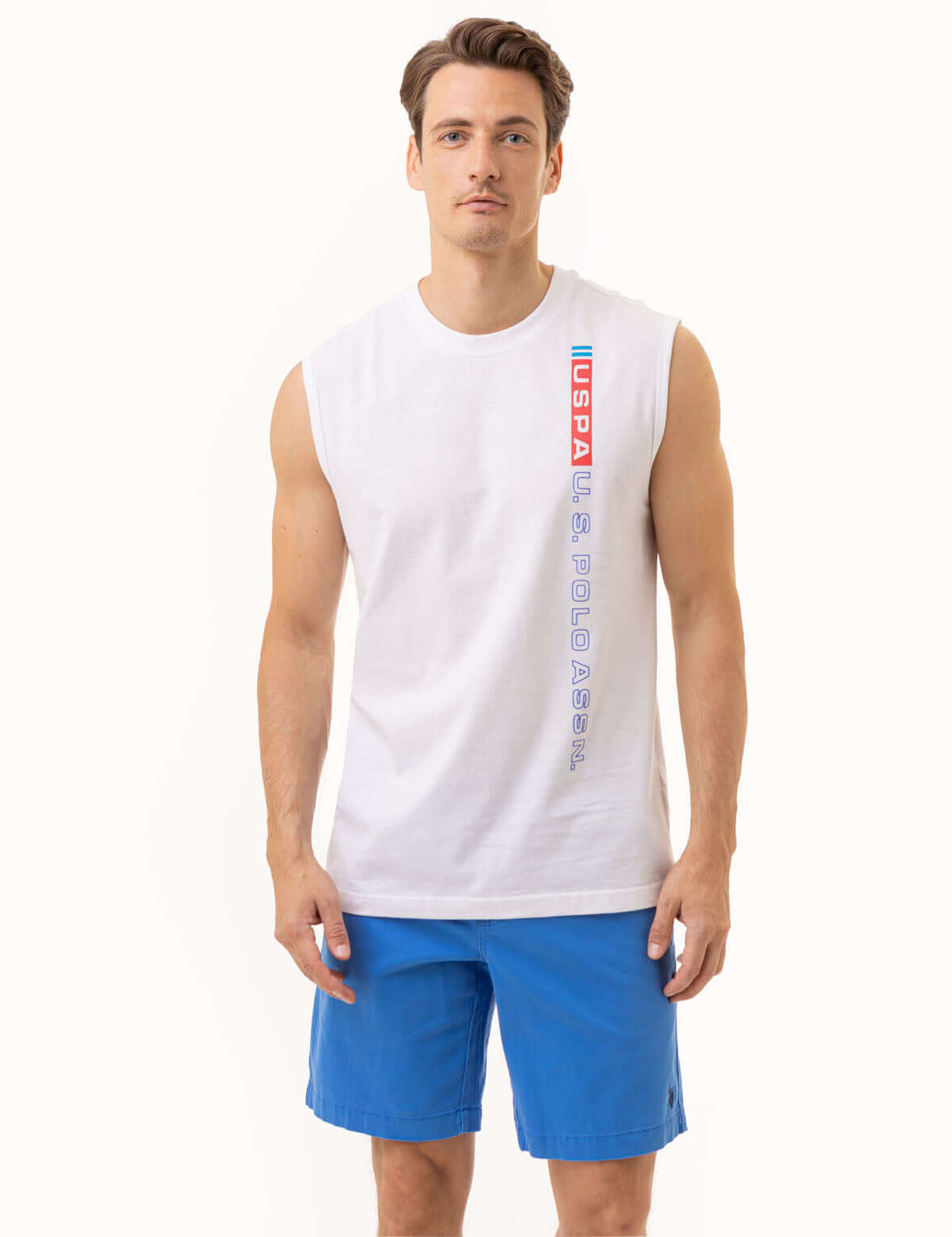 

Майка U.S. Polo Assn. Vertical Graphic, белый