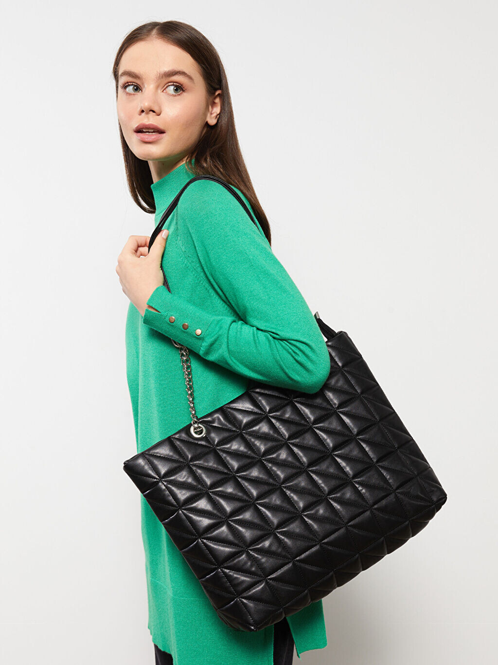 

Женская сумка через плечо со стеганой отделкой под кожу LCW Accessories