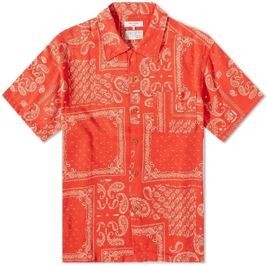 

Рубашка Nudie Aron Bandana Vacation Shirt, красный