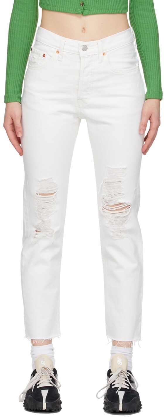 

Белые укороченные джинсы 501 Original Levi's