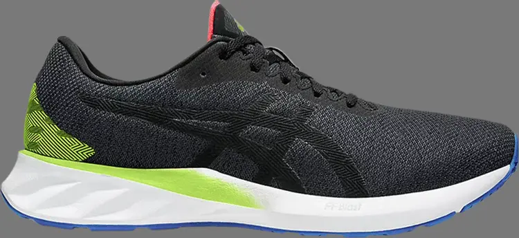 

Кроссовки roadblast 'black lime' Asics, черный