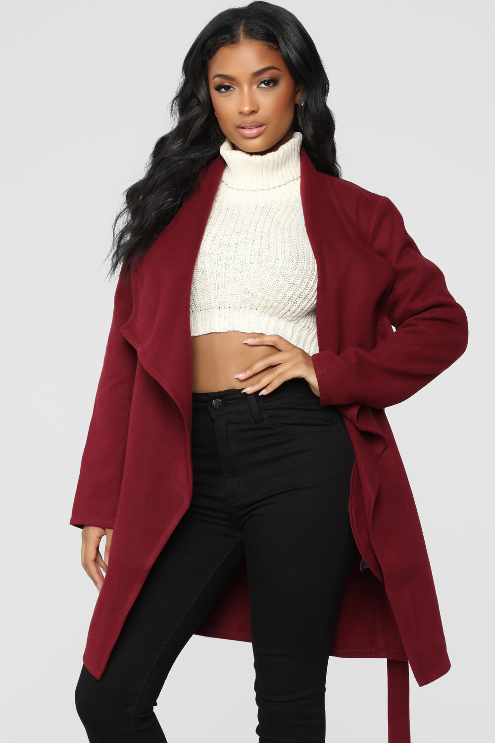

Пальто Fashion Nova TC6769, вино, Коричневый