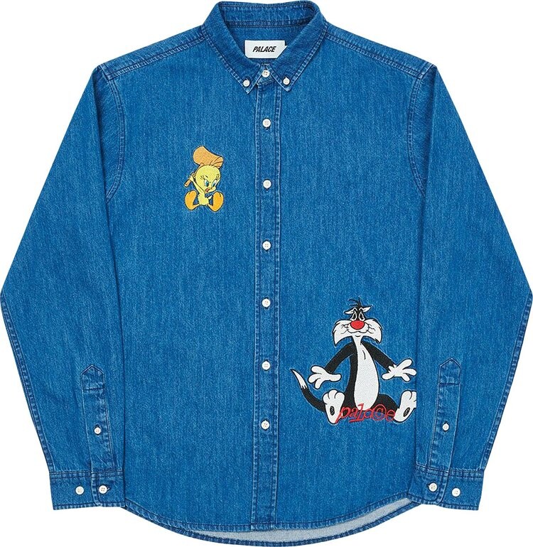 

Рубашка Palace Tweety-P Shirt 'Mid Wash', синий