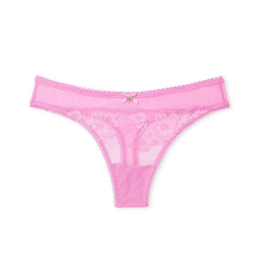 

Стринги Victoria's Secret Body By Victoria Lace-Front Mesh, розовый