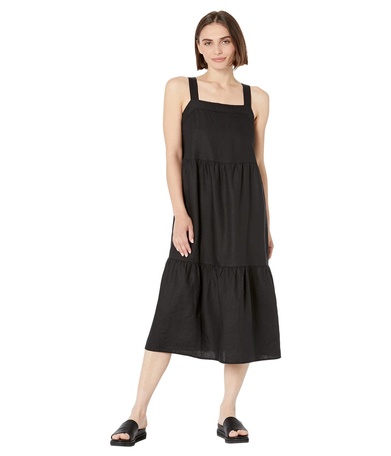 

Платье Eileen Fisher, Petite Tiered Strap Full-Length Dress in Organic Linen