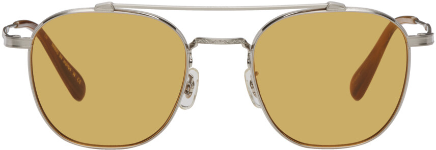

Серебряные солнцезащитные очки Mandeville Oliver Peoples
