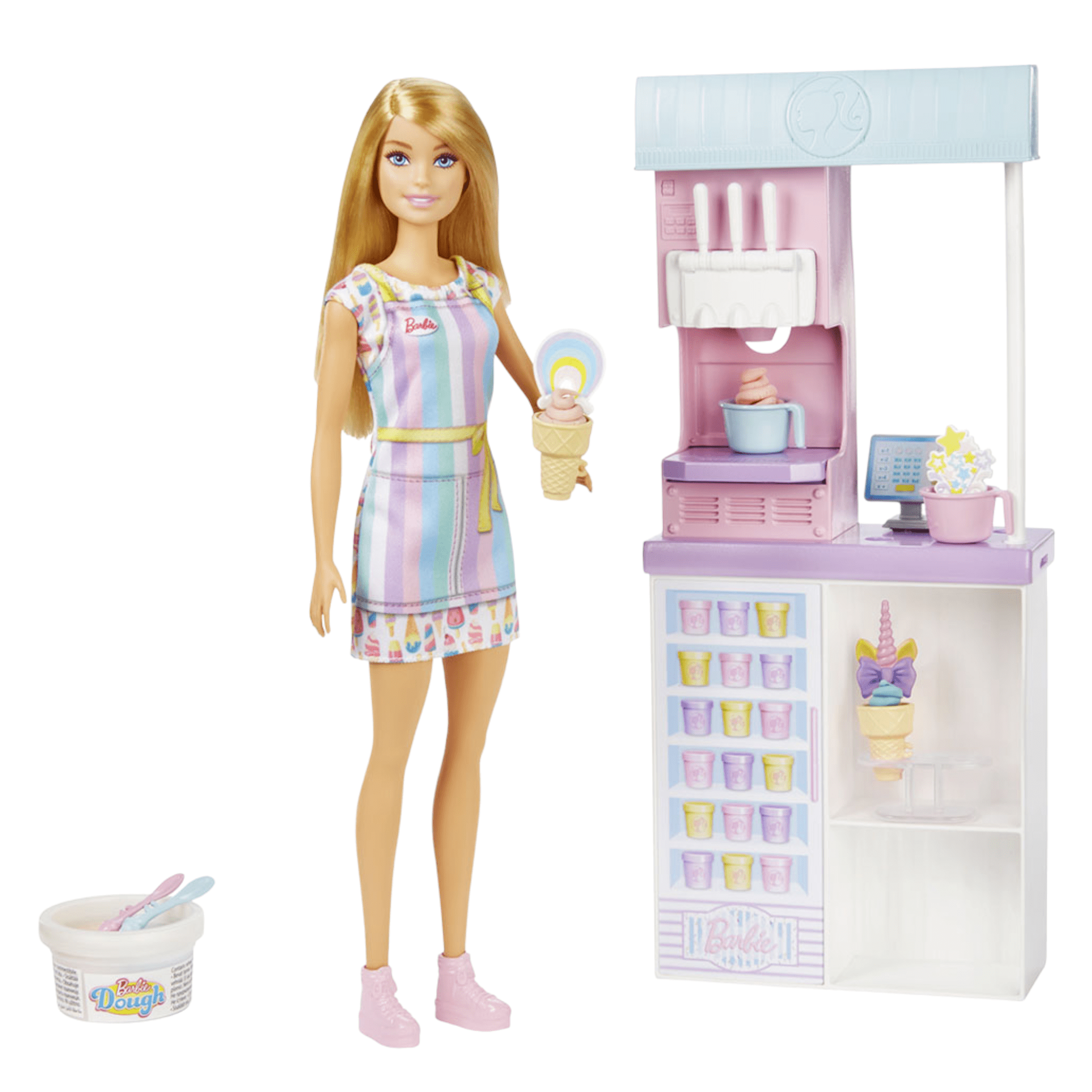 Набор игровой Barbie Ice Cream Shopkeeper Playset набор игровой barbie pets s2 dreamhouse