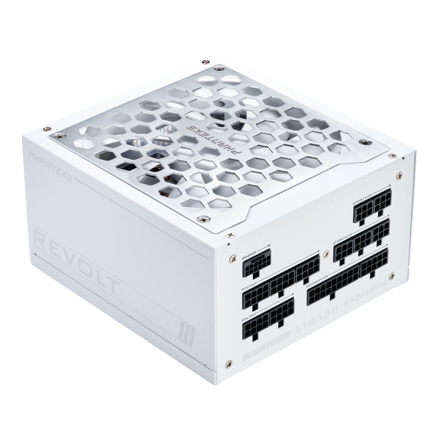 

Блок питания Phanteks Revolt 1000W Platinum, 1000 Вт, без кабелей, белый