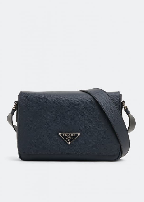 

Сумка PRADA Saffiano leather shoulder bag, синий