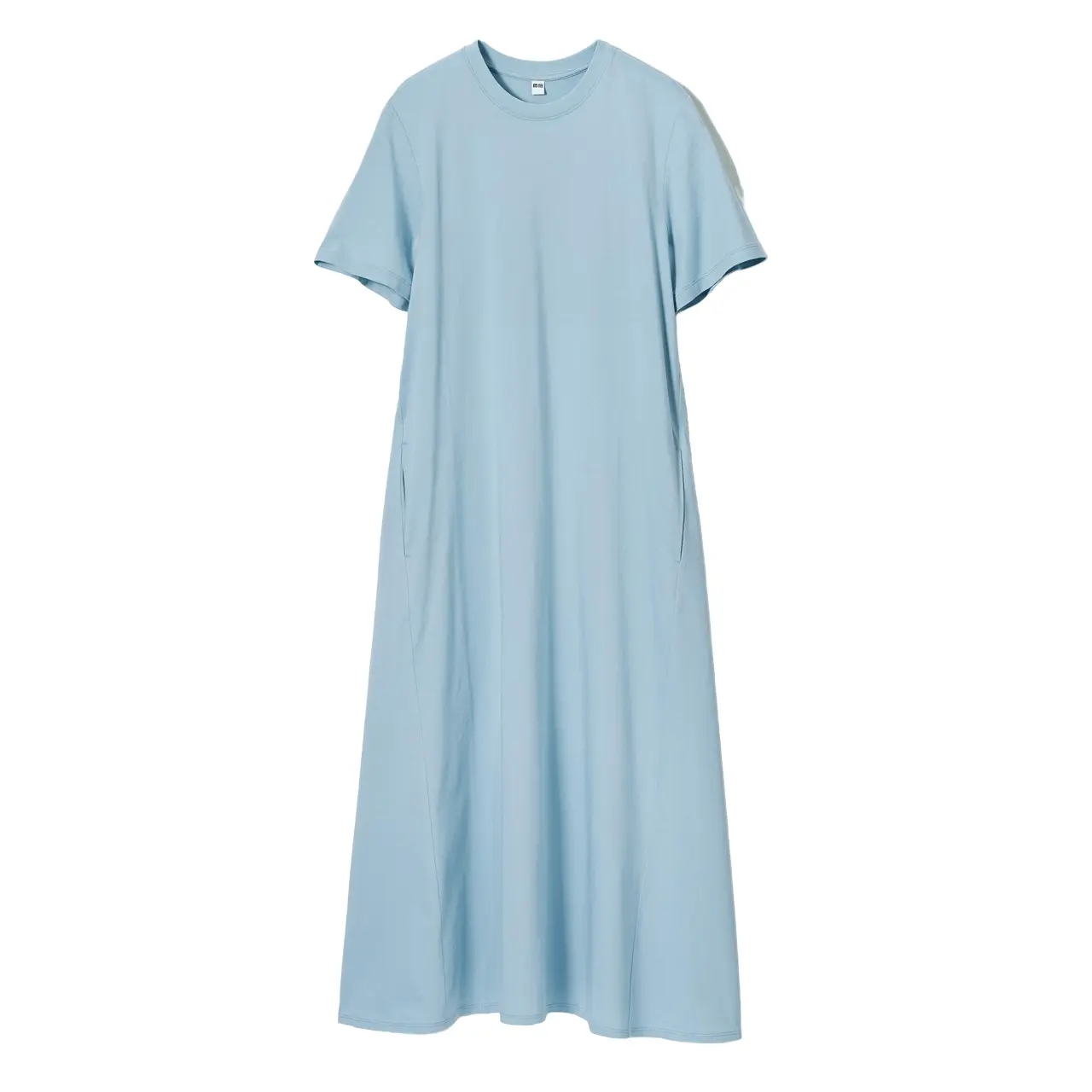 

Платье Uniqlo Mercerised Cotton A-line, голубой
